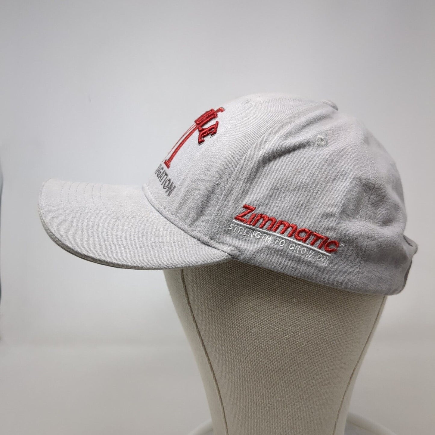 Double M AG & Irrigation Strapback Hat Gray OSFA Embroidered 6 Panel