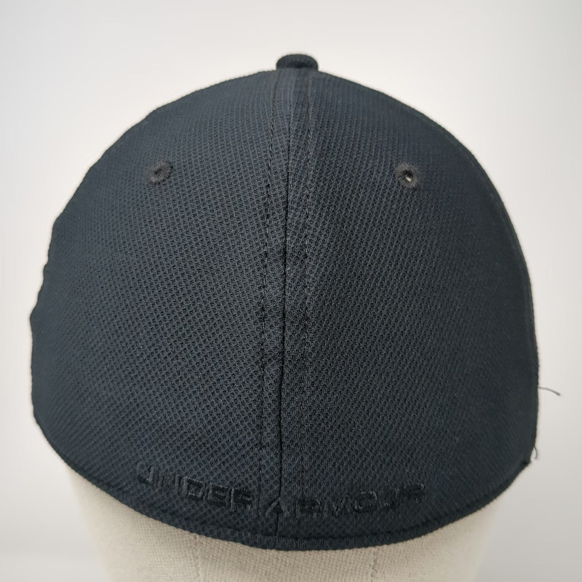 Under Armour Baseball Cap Black L Stretch Fit Embroidered Tonal Logo Hat Classic