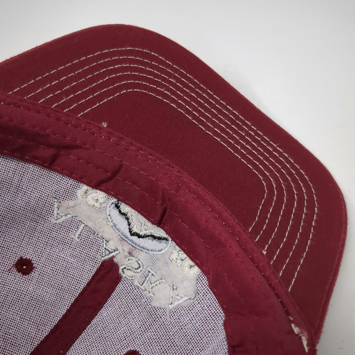 ACE Alaska 1959 Mountain Baseball Cap Red One Size Contrast Stitching Hat