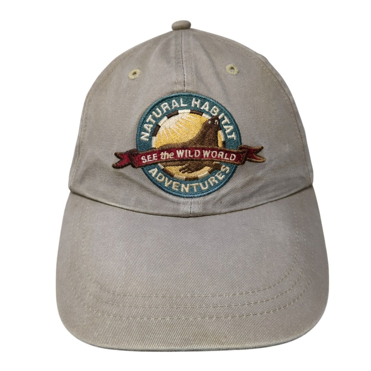 National Habitat Adventures See The Wild World Strapback Hat Tan One Size Ouray