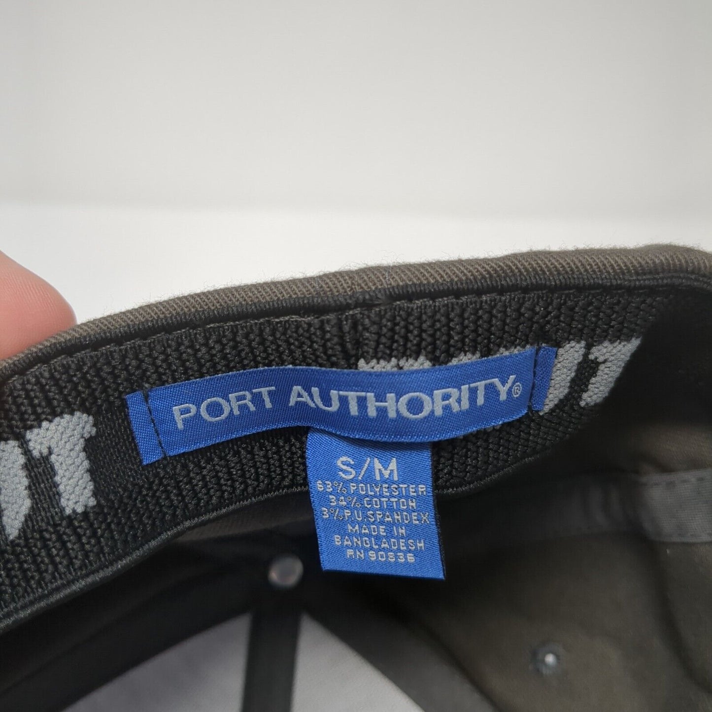 Shelter To Soldier Fitted Hat Gray S/M Embroidered Flexfit Port Authority