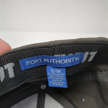 Shelter To Soldier Fitted Hat Gray S/M Embroidered Flexfit Port Authority