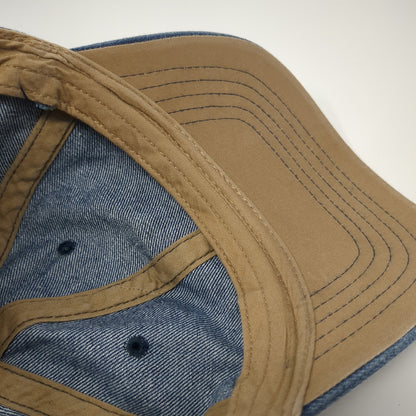 Unbranded Slideback Baseball Cap Blue One Size Adjustable 6 Panel Denim Blank