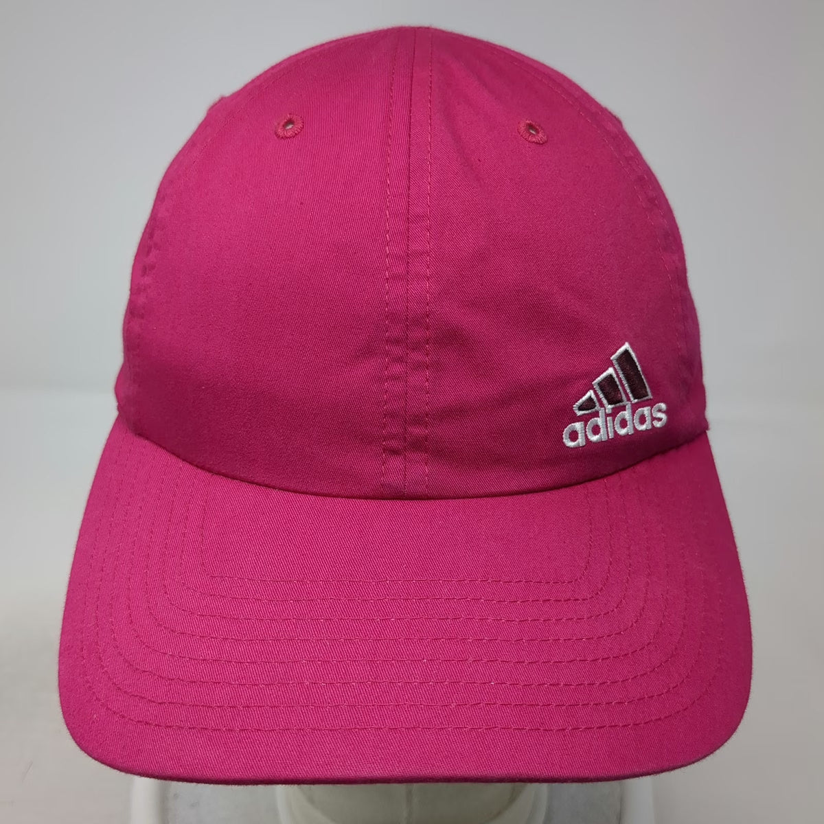 Adidas Baseball Cap Pink One Size Embroidered Logo Climalite Adjustable Hat
