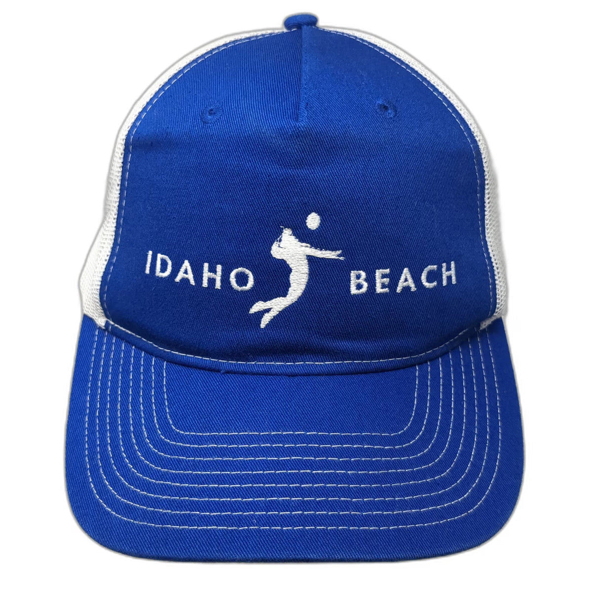 Port Authority Trucker Hat Blue One Size Idaho Beach Volleyball Snapback
