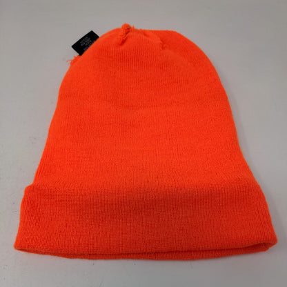 Obermeyer Agri Group Men's Knit Beanie Hat Cap Orange Embroidered Logo Acrylic
