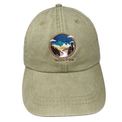 Yellow Pine Slideback Hat Tan One Size Adjustable Embroidered 6 Panel Adams