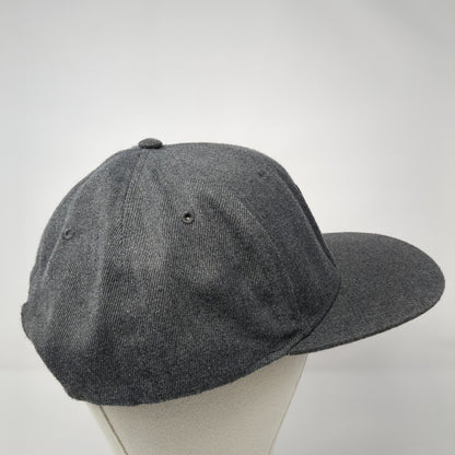 Volcom Snapback Hat Gray One Size Adjustable Embroidered 6 Panel Polyester