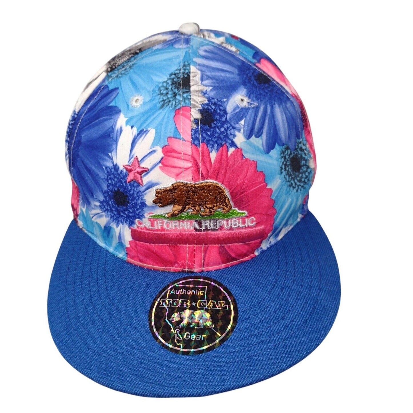 California Republic Bear Snapback Hat Multicolor OSFA Floral Hawaiian