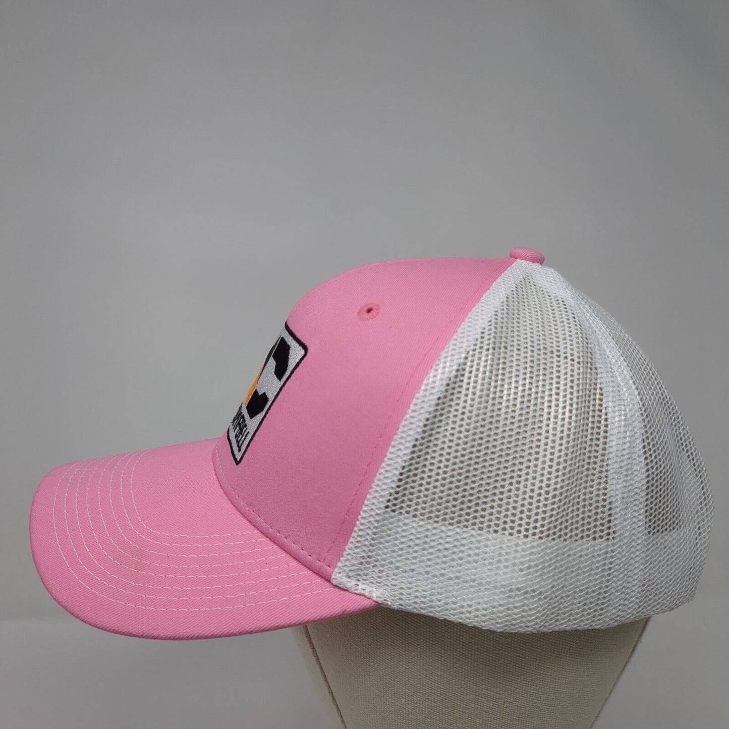Ness Campbell Snapback 2239 Trucker Hat Pink OS Adjustable Mesh Back Tricor