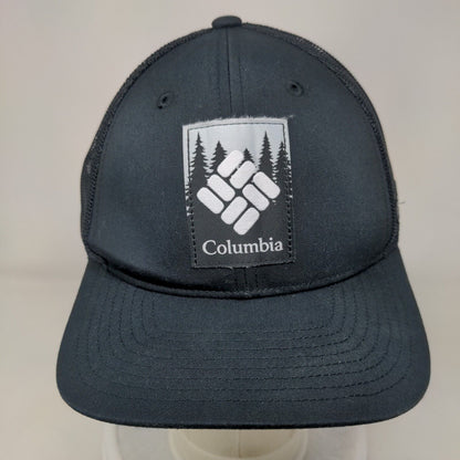 Columbia Snapback Trucker Hat Black One Size Adjustable Vented Holes Mesh Back
