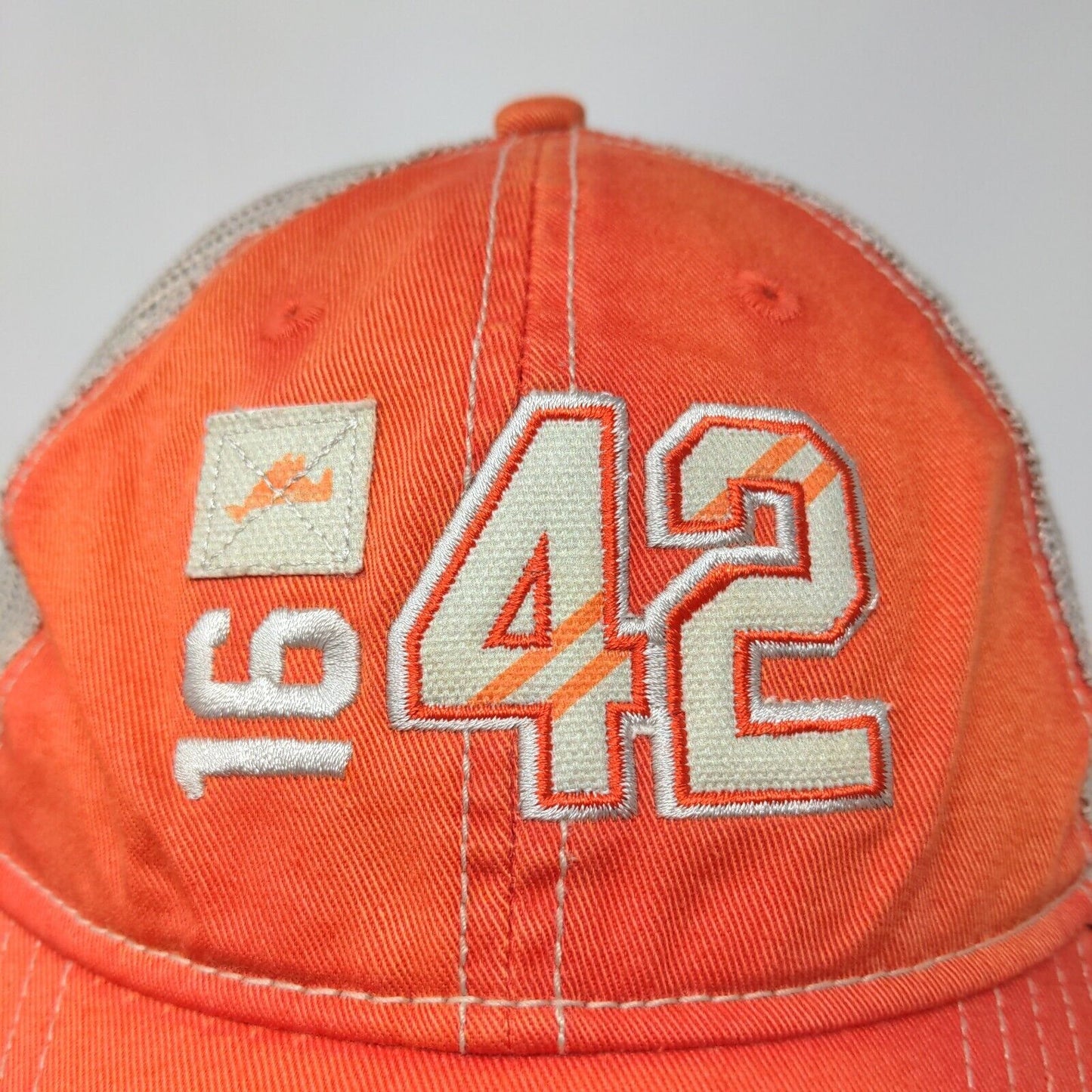 Ahead Men's Snapback Mesh Back Orange Tan Adjustable 1642 Embroidered Logo