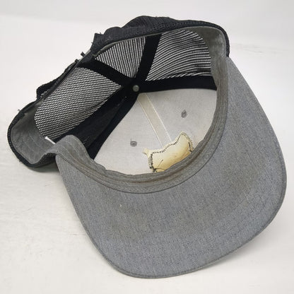 Richardson Trucker Hat Gray Black One Size Bulls Head Public House Snapback