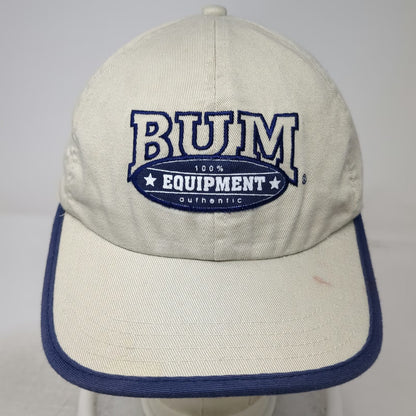 B.U.M. Equipment Baseball Cap Beige One Size Embroidered Logo Slideback Trim Hat