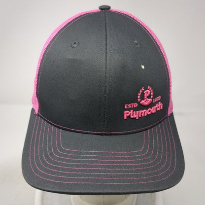 Richardson Trucker Hat Gray Pink One Size Plymouth 1938 Mesh Snapback 112
