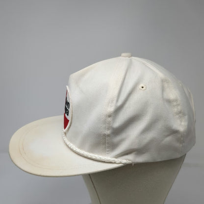 ConAgra 5 Panel White Hat Vintage Slideback Rope Trim Green Underbrim Patch