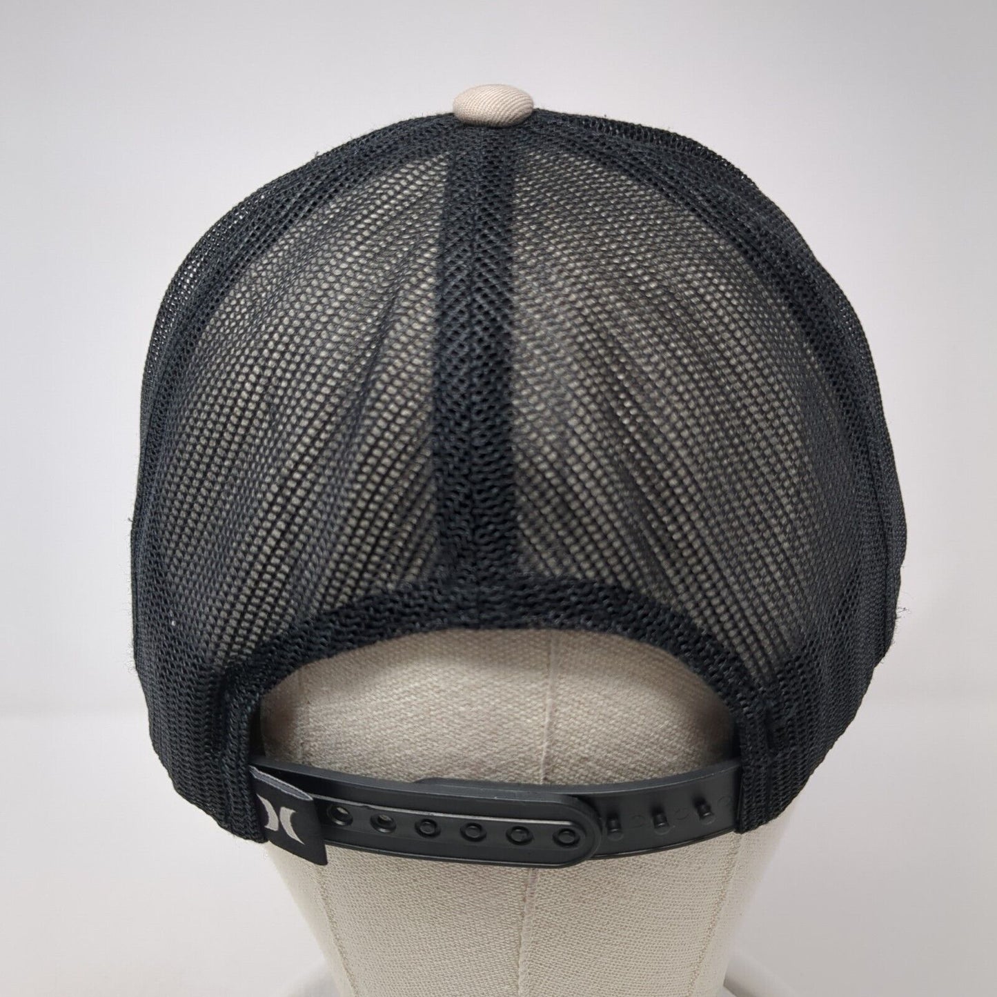 Hurley Snapback Trucker Hat Tan OS Adjustable Embroidered Mesh Back Yupoong