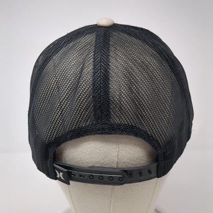 Hurley Snapback Trucker Hat Tan OS Adjustable Embroidered Mesh Back Yupoong