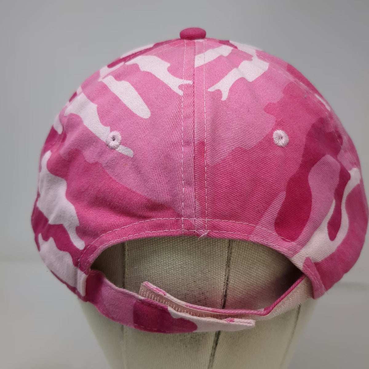 Anvil Baseball Cap Pink Camo One Size Embroidered YMCA Hat Adjustable Strapback