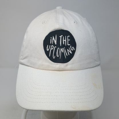 In The Upcoming Slideback Baseball Cap White One Size Adjustable Embroidered