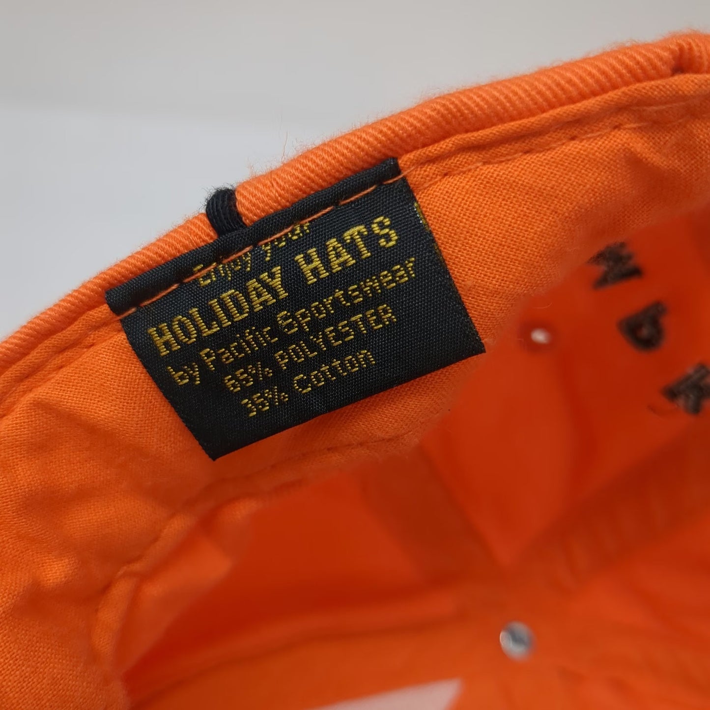 Holiday Hats Snapback Orange One Size Pumpkinhead Jack-O-Lantern Embroidery Hat