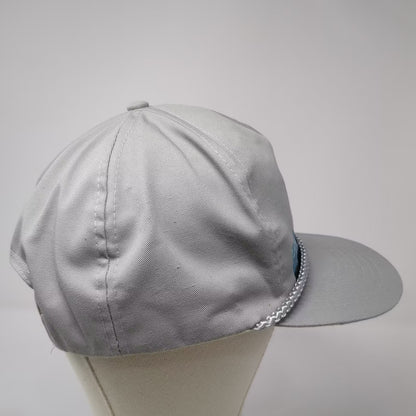 Montana Elk Mountain Scene Gray 5 Panel Snapback Hat OS Adjustable Rope Vintage