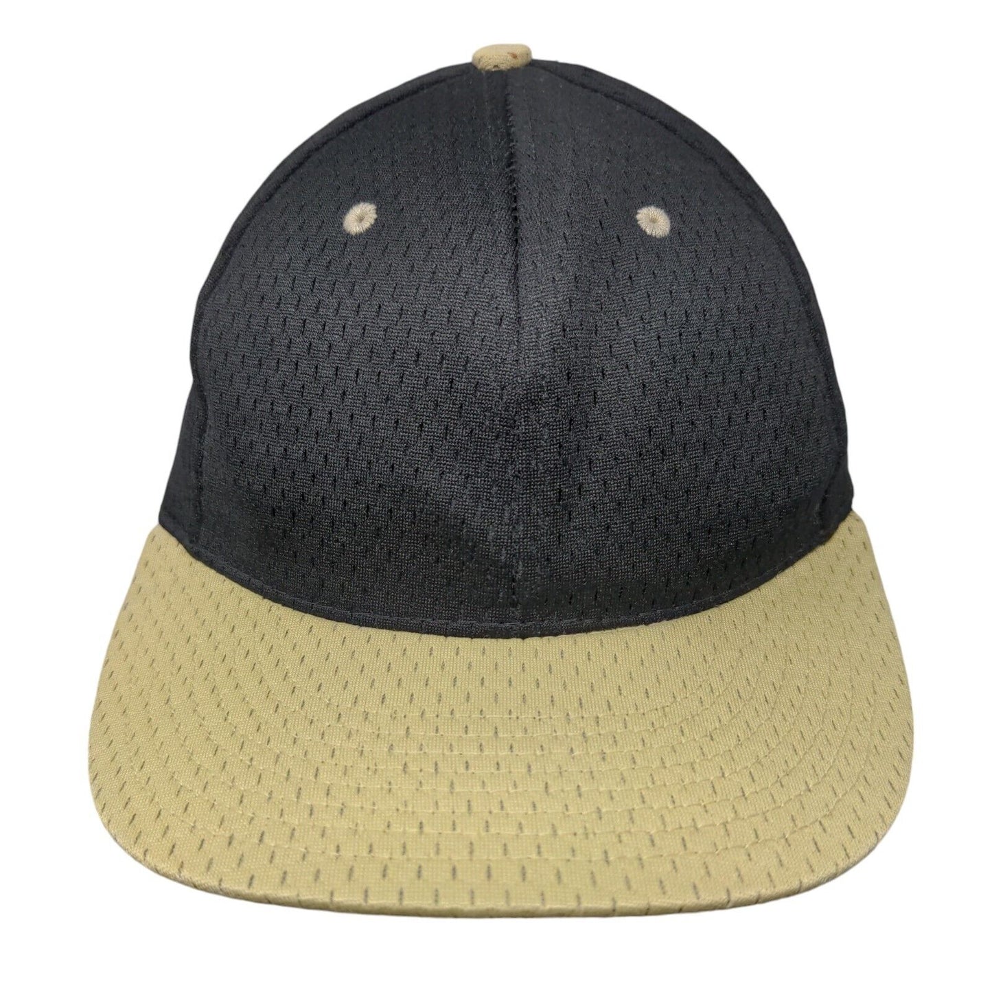 Richardson Fitted Hat Black Size 7 3/8 Breathable Vented Holes 6 Panel Blank