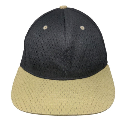 Richardson Fitted Hat Black Size 7 3/8 Breathable Vented Holes 6 Panel Blank