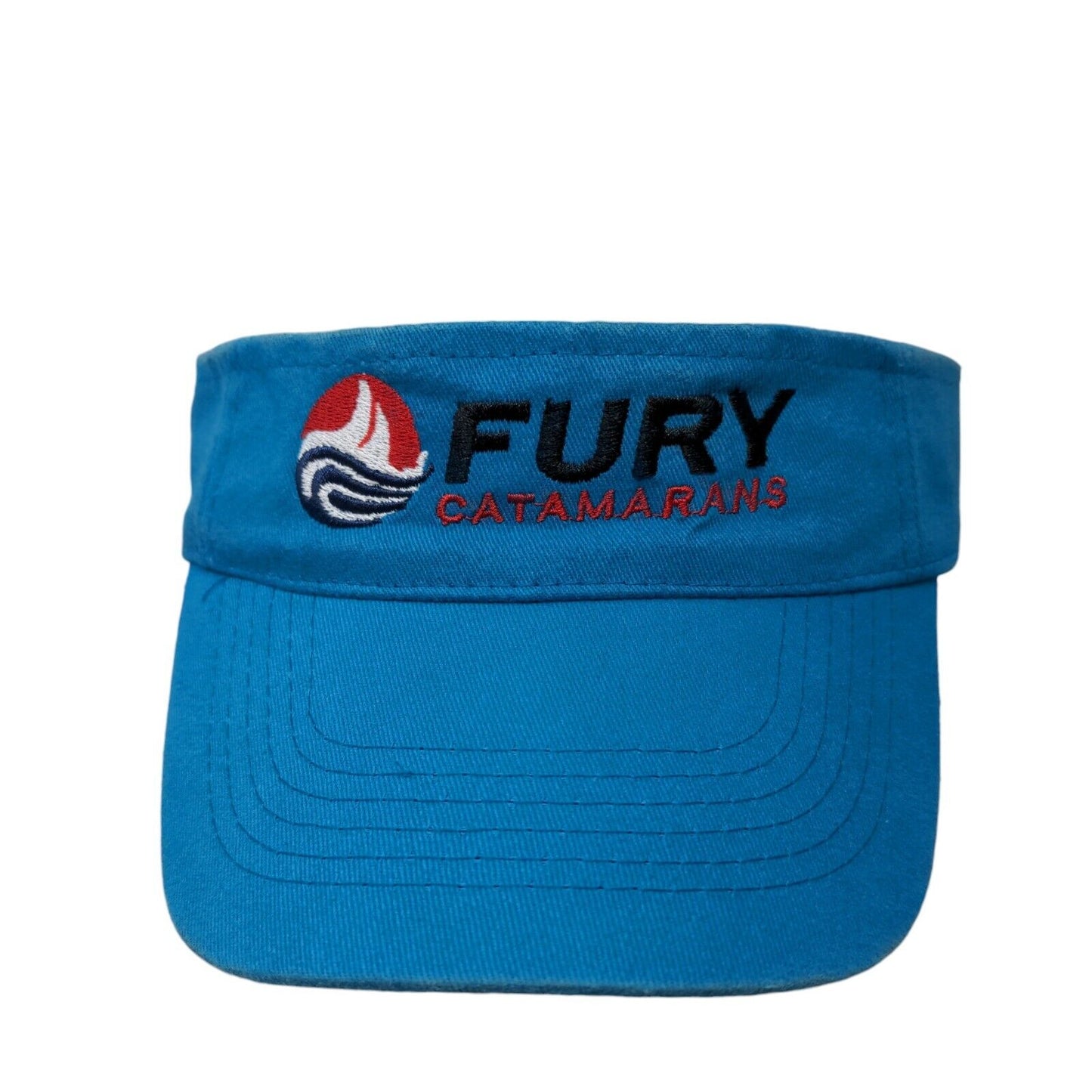 Fury Catamarans Strapback Sun Visor Hat Blue One Size Adjustable dKps Gorras