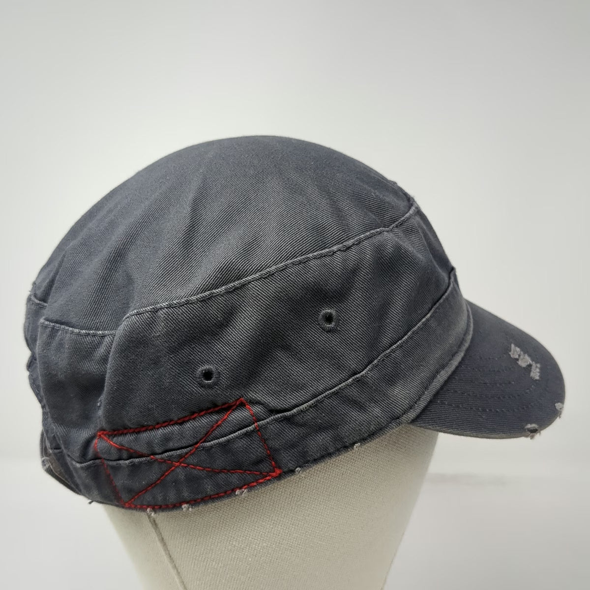 Kona Brewing Co Army Cap Gray One Size Distressed Adjustable Strapback Hat Logo