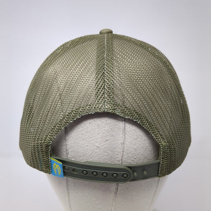 Badfish Snapback Mesh Back Trucker Hat Green One Size Solid Outdoor