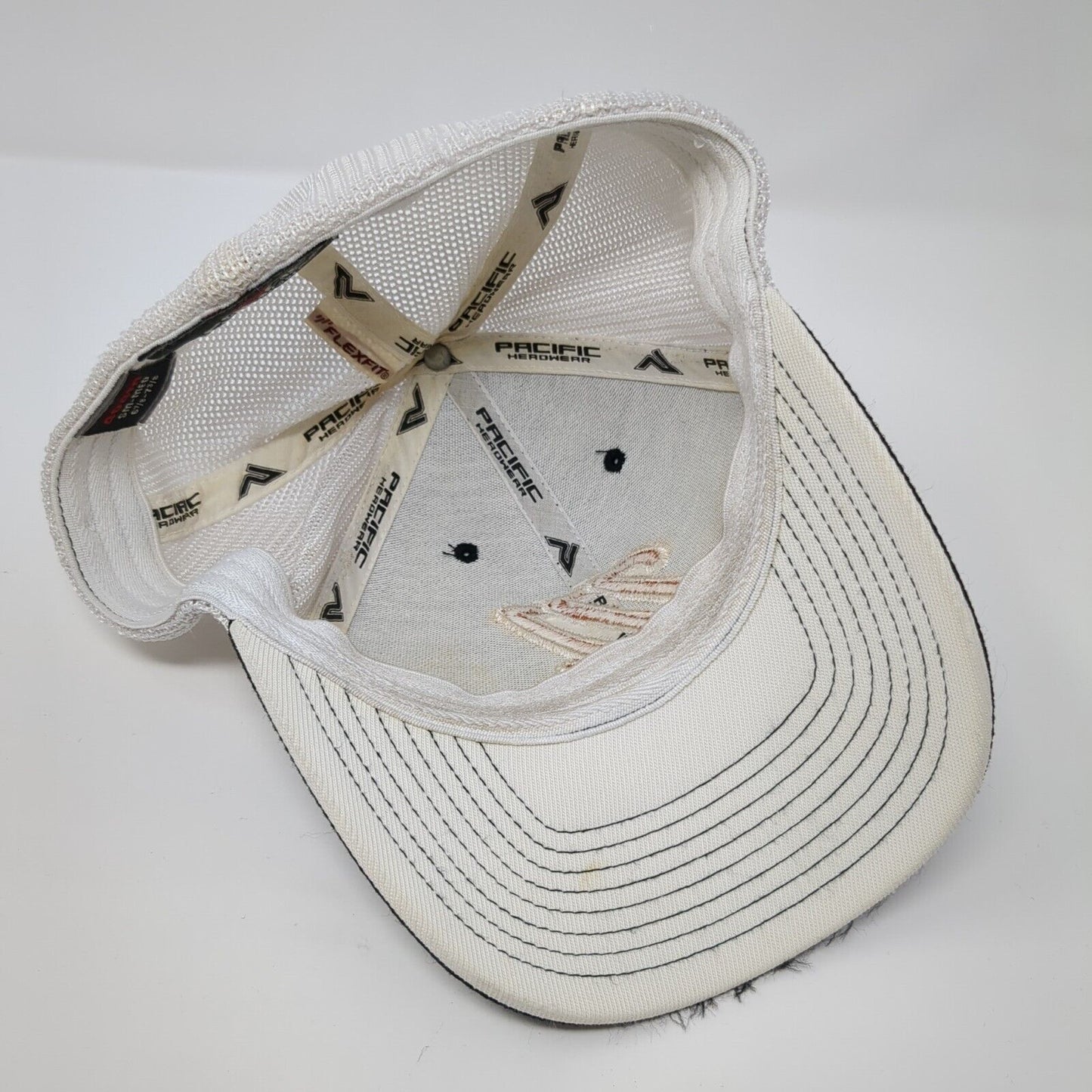 Pacific Headwear Fitted Mesh Back Trucker Hat Black 6 7/8-7 3/8 Colorblock