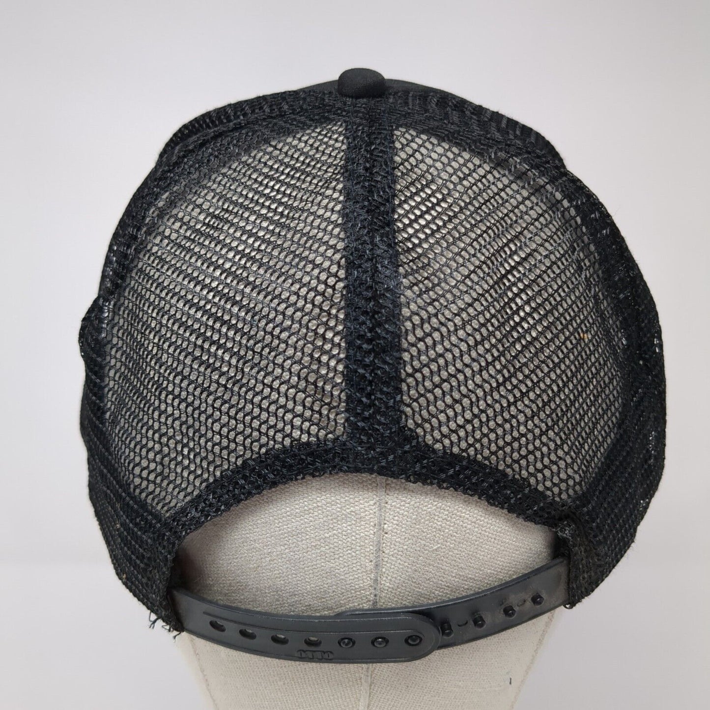 MWR Maui Wave Riders.com Snapback Trucker Hat Black OS Adjustable Mesh Rope Otto