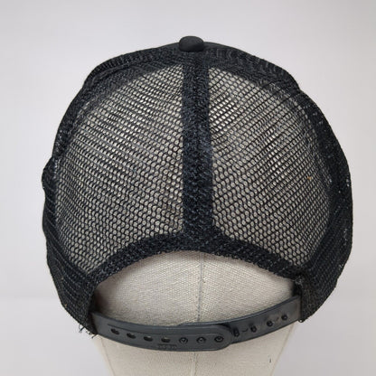 MWR Maui Wave Riders.com Snapback Trucker Hat Black OS Adjustable Mesh Rope Otto