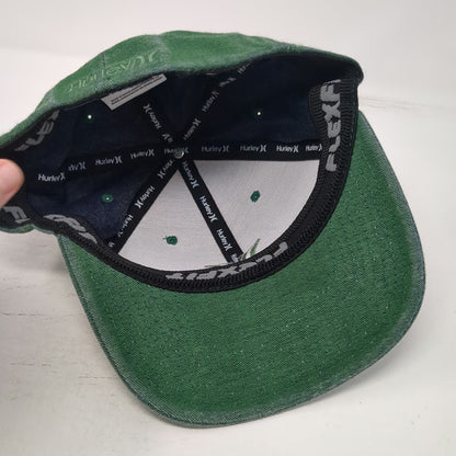 Hurley Baseball Cap Green XL Flexfit Fitted Embroidered Logo H Icon Hat