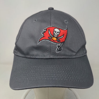 Port & Company Men's Strapback Hat Gray Embroidered NFL Tampa Bay Buccaneers