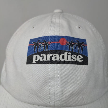 Cobra Men's Slideback Hat White Graphic Paradise Palm Trees Logo