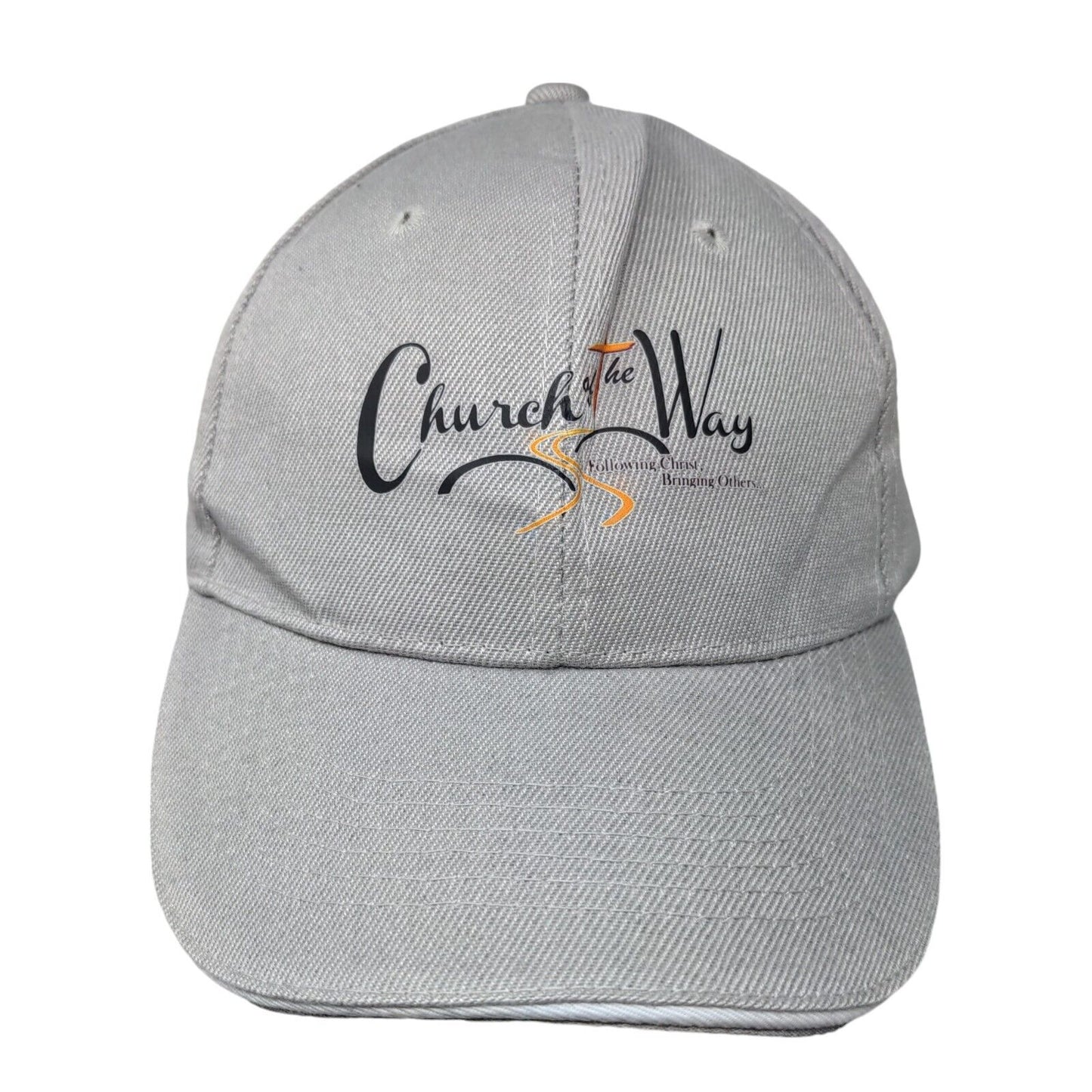 Church of The Way Strapback Hat Gray One Size Adjustable Vent Holes