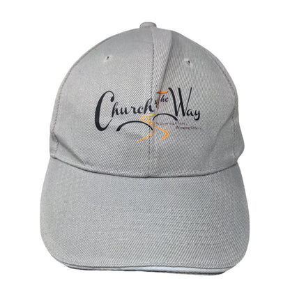 Church of The Way Strapback Hat Gray One Size Adjustable Vent Holes