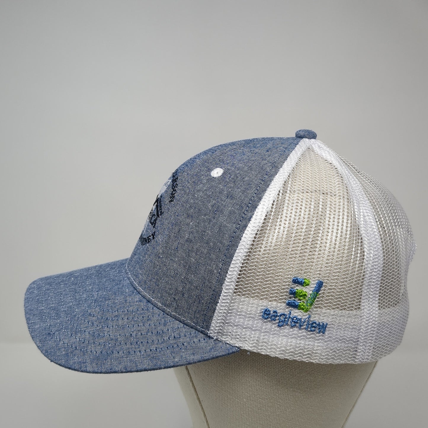Danny Carson Golf Tourney Snapback Trucker Hat Blue One Size Mesh Back
