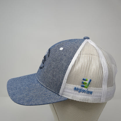 Danny Carson Golf Tourney Snapback Trucker Hat Blue One Size Mesh Back