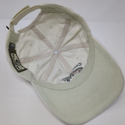Cuckoo Bay Quesnel Lake B.C. Strapback Hat White Cream One Size Outdoor