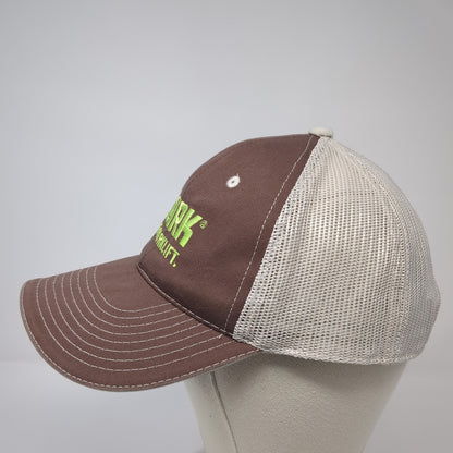 Clark The Forklift Strapback Trucker Hat Brown One Size Adjustable Mesh Back