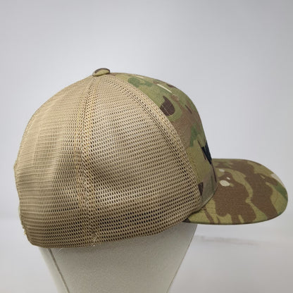 Cap America Whelen Trucker Hat Green Camo One Size Mesh Snapback Flat Brim