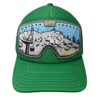 Bigtruck Trucker Hat Green One Size US Ski Team Mountain Goggle Mesh Snapback