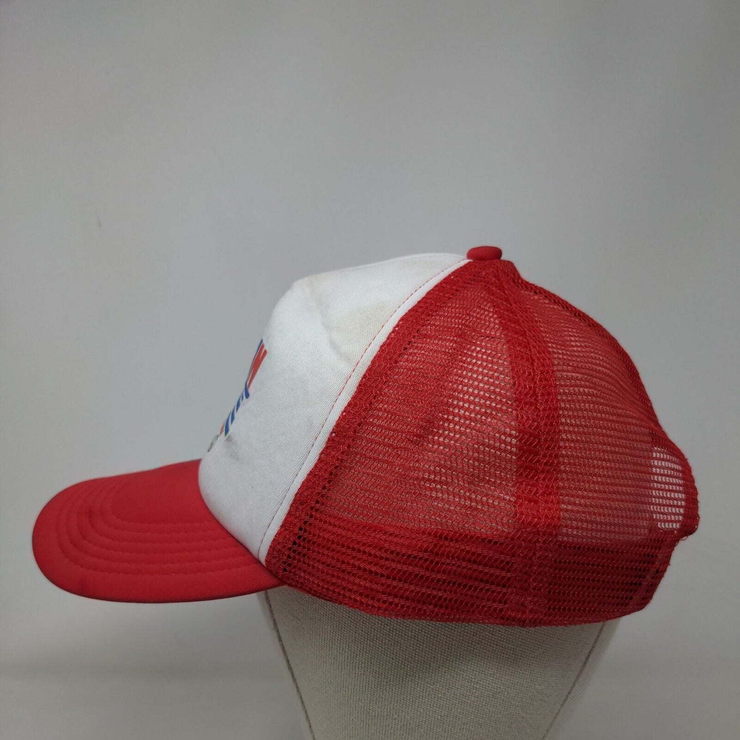Trappin Drip Team Snapback Mesh Back Trucker Hat Red One Size Colorblock