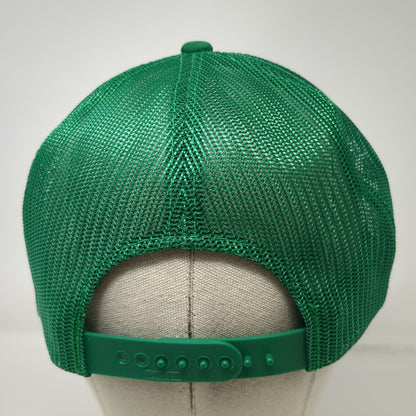 Triangle Headwear Trucker Hat Green Keller Block Logo Mesh Foam Snapback Print