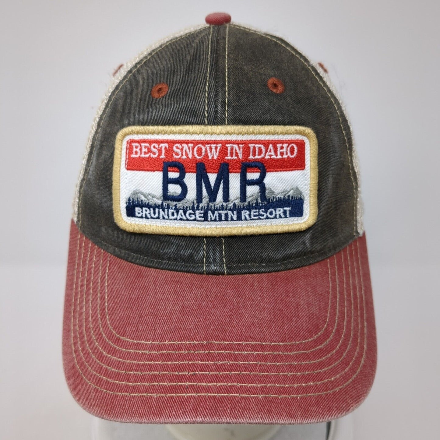 Best Snow In Idaho Snapback Trucker Hat Multicolor OS Adjustable Mesh Legacy