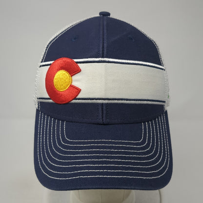 Colorado Cannaco Trucker Hat Blue OS Adjustable Embroidered Mesh Back Ouray
