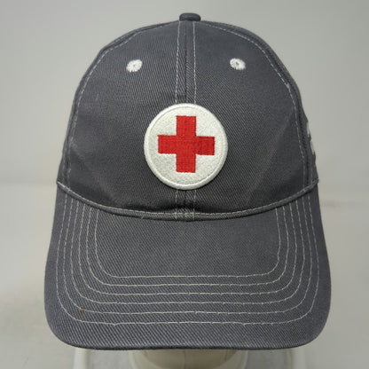 American Red Cross Baseball Cap Gray One Size Embroidered Logo Strapback Hat